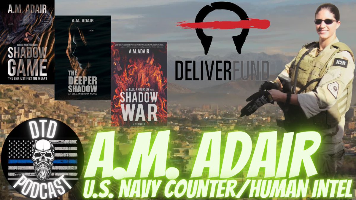 This week in the studio a woman with 21 years of Military Service. She specialized in Counter and Human Intelligence. She was the first woman ever admitted to the Marine Air Ground Task Force CounterIntelligence/Human Intelligence Course.please help me in welcoming <a href="/AMAdair6/">A.M. Adair</a>.