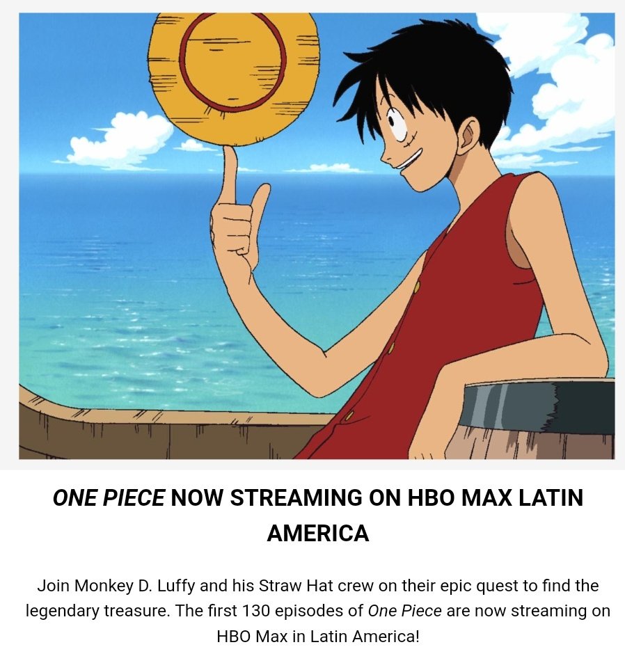 HBO Max adiciona 130 episódios de One Piece em seu catálogo - NerdBunker