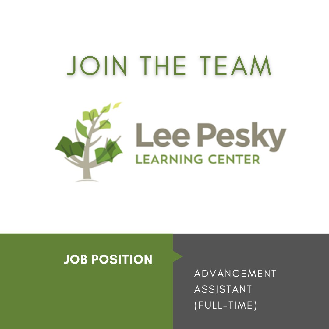 📣 Job Share! Lee Pesky Learning Center is hiring a Full-Time Advancement Assistant! <a href="/leepesky/">Lee Pesky Learning Center</a>

This personable, self-motivated individual supports the full scope of LPLC’s fundraising &amp; communication activities.

👉Learn more and how to apply: community.afpglobal.org/afpididahochap…!