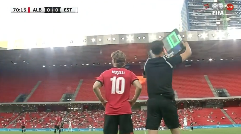 foet247europa's tweet photo. Former Danish youth international Arbnor Muçolli makes his national team debut for Albania #ALBEST https://t.co/XI8lRvnjjK