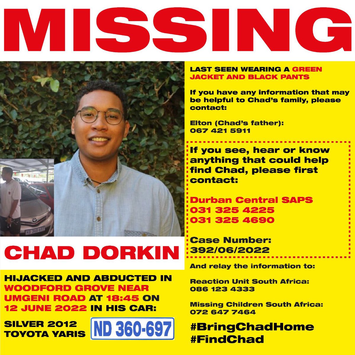 Hi Everyone and <a href="/Abramjee/">Yusuf Abramjee</a> pls help spread the word about the below… #hijacking #kidnap Thank you in advance 🙏🏾🙏🏾