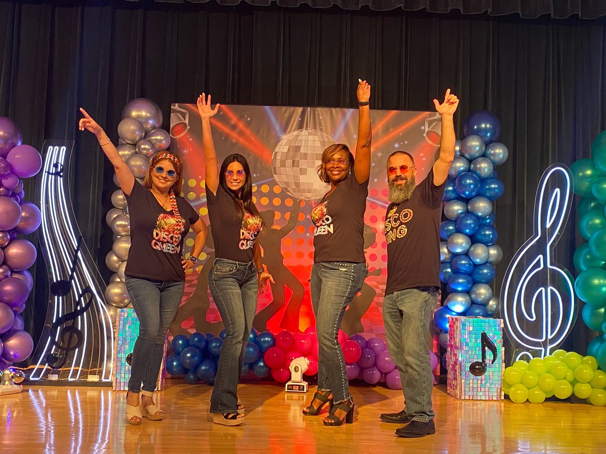 MiamiLakesK8's tweet photo. North Region End of Year Admin Disco party. #workhardplayhard #northregionrocks #mlk8 @MDCPSNorth @verenanro @MDCPS https://t.co/YUmHkb3IDY