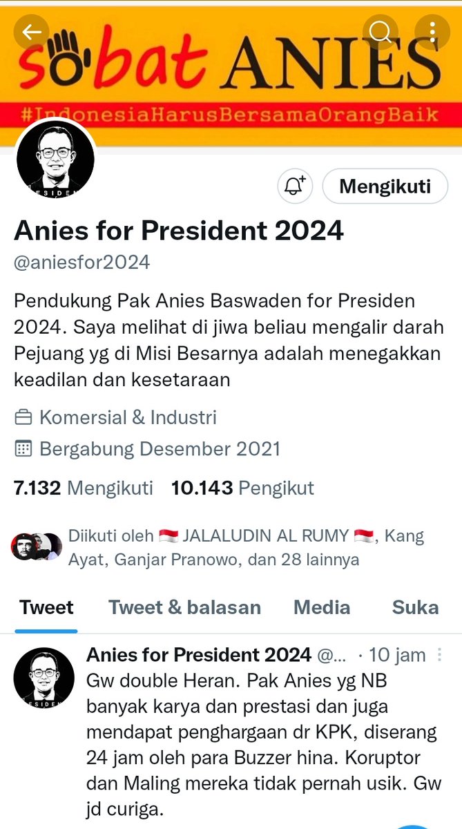 Arek iki ngajak berdebat sehat soal anies baswedan... bicara soal prestasi beliyow... oke... monggo aku follow duluan... kita pakai istilah diskusi bukan berdebat... 
Just info aku bukan buzzer... aku cuma pengen tau... pajak yg kubayar itu utk kesejahteraan warga atau dibagi2