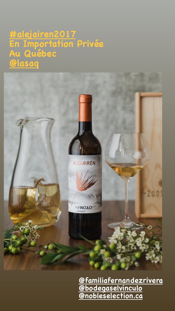 #alejairen 100% Aíren Grapes disponible en Importation Privée <a href="/LaSAQ_officiel/">lasaq_officiel</a>  <a href="/BodegasFFR/">Familia Fernández Rivera</a> @bodegaselvinculo <a href="/LaMancha_Wines/">La Mancha Wines</a> <a href="/noble_selection/">Noble Sélection</a> #airengrapes #winesfromlamancha <a href="/SpainFoodWineUS/">Foods & Wines From Spain US</a> #spanish wines