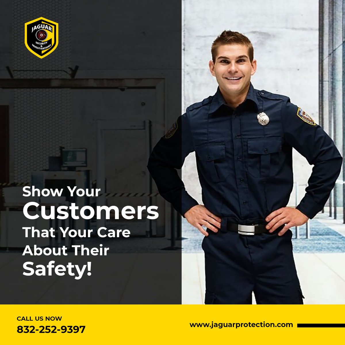 jaguarsecurity1's tweet photo. Be safe with us!
Hire our specialized corporate security guards today, and make a lasting impression on your clients: https://t.co/ZLe9yrf40D
#jaguarprotection #customercare https://t.co/ckx0sGqJAt