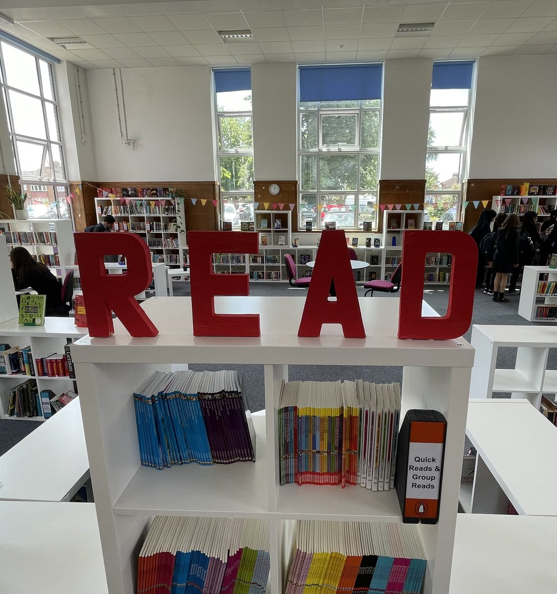 Our new library opened to students for the first time today and they LOVED it! Watching them choose books, revise for their exams and get cosy reading made me so happy!  <a href="/ArkSchools/">Ark Schools & Ventures</a> <a href="/ark_keats/">Ark John Keats Primary</a>
