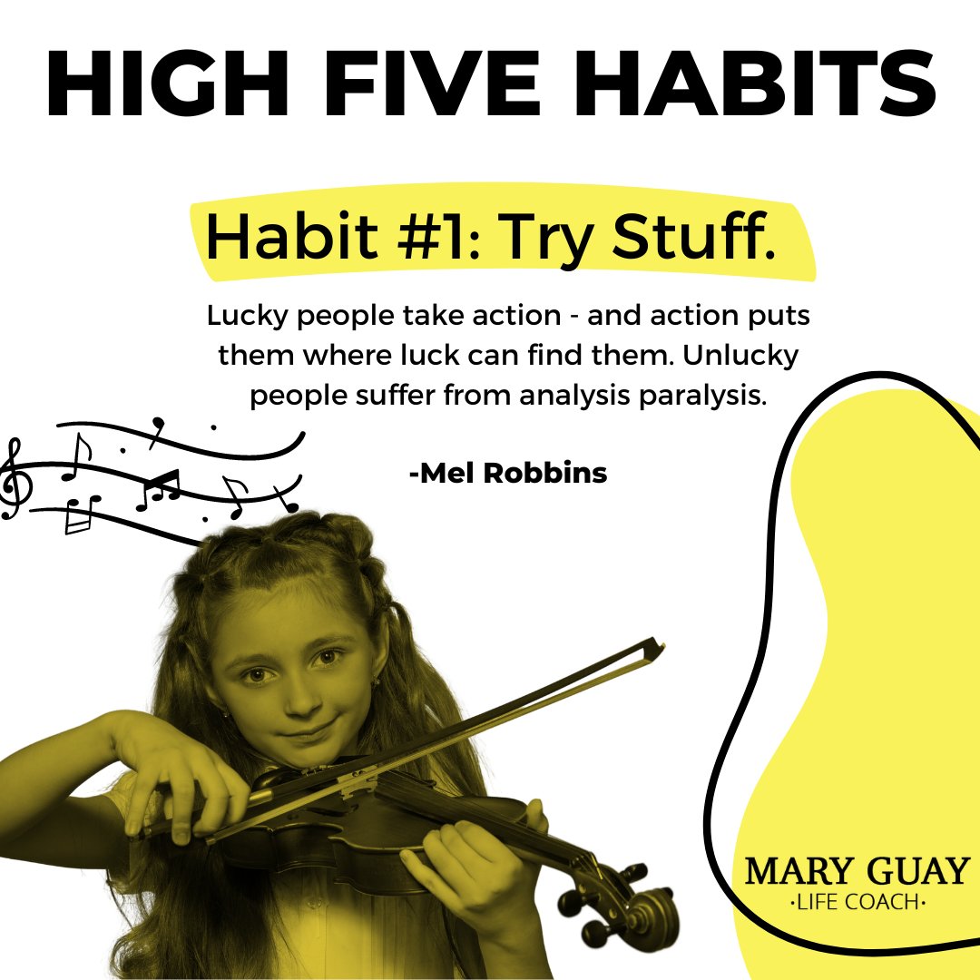 maryguaycoach's tweet photo. TRY STUFF!

Habit #1 from Mel Robbins' phenomenal book "The High Five Habit" encourages us all to "try stuff." 

#lifecoach #maryguaylifecoach #findyourluck #lucky #highfivehabit #high5habit #trystuff #bookclub #readinggroup #seattletherapist #licensedtherapist #melrobbins https://t.co/tamHwr5Dh1