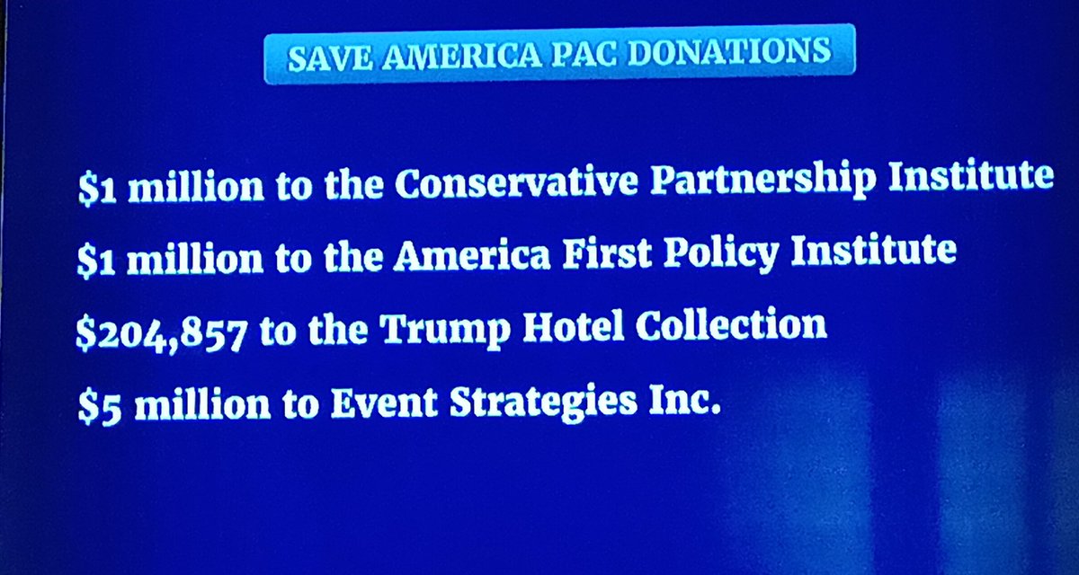 peacemomma67's tweet photo. @PatsLadi99 @CookKCEgyptian @ladyred1956 @DAHensleySr @BillTruthfinder @CamiLee13 @OleVetUSAF @Peacekeeper876 @CorbieCrow @KansasResisters @13WJM @BaddCompani @rocam54 @kelly_kbertram4 @airforcepam @airforcevet43 @MartiniDude @POTUS On 119/2020 TFG created separate PAC that raised $250million $150 after 1st week. #TheBigLie #TheBigRipOff #IndictTrumpNow #IndictMeadows #IndictThemAll #January6thHearings https://t.co/Phzf8eWVp5