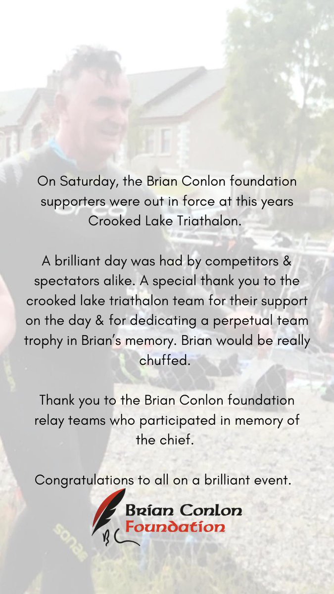 Brian Conlon Foundation (@brianconlonfdn) on Twitter photo Brian’s wife Julie and children Fíonn & Danú presenting the inaugural Perpetual Trophy <a href="/CrookedLakeTri/">Crooked Lake BMW Triathlon Series 2019</a> ❤️🖤 Brian’s wife Julie and children Fíonn & Danú presenting the inaugural Perpetual Trophy <a href="/CrookedLakeTri/">Crooked Lake BMW Triathlon Series 2019</a> ❤️🖤