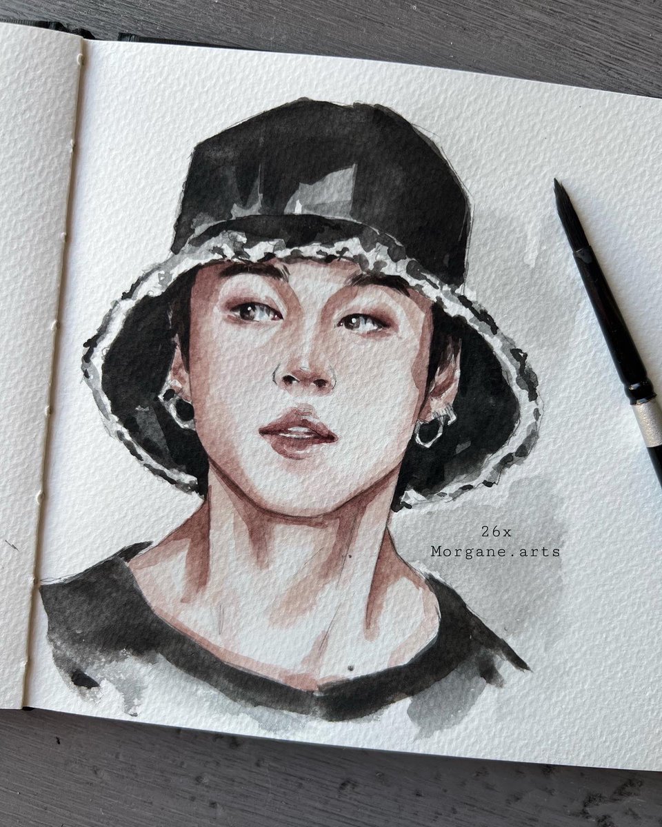 「Watercolor sketches 
#jimin #jungkook #t」|•᷄ɞ•᷅⁷のイラスト