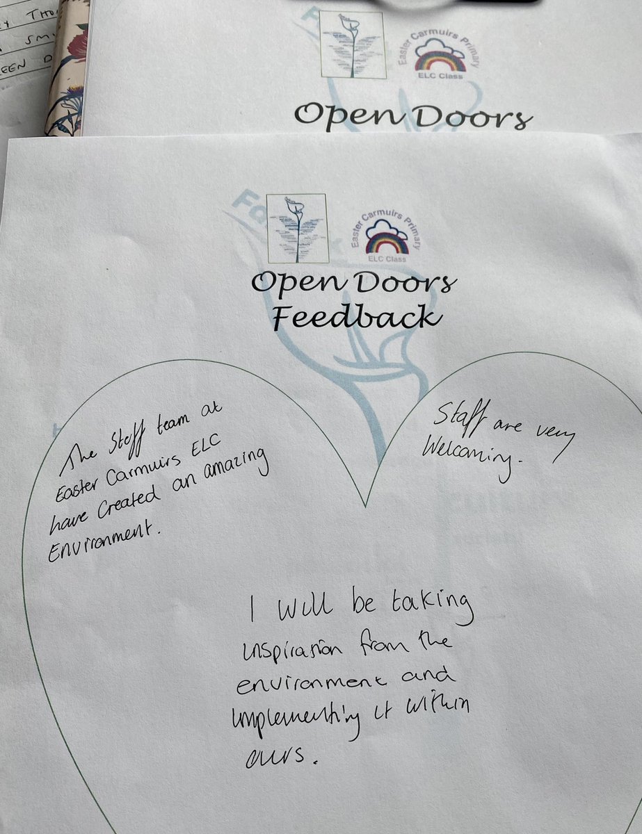 DonnaGreenx's tweet photo. A fabulous โOpen Doorsโ session today @EasterCarmuirs ELC. It was wonderful for everyone to share face to face.. such a buzz ๐
Thank you to the terrific team for sharing & the passionate practitioners for visiting. ๐
#LearningTogether https://t.co/jRDZ1Evsg5