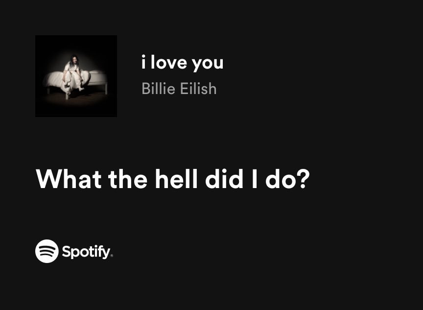 i love you | Billie Eilishv