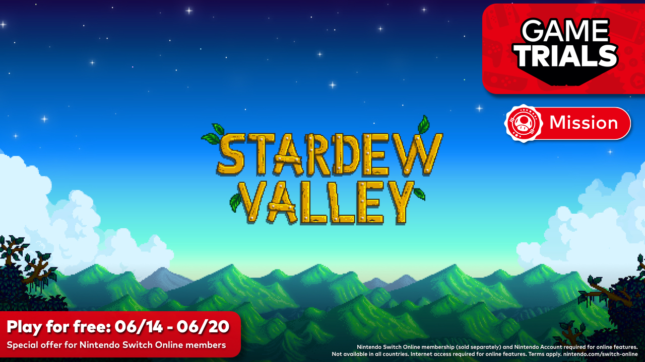 Nintendo of America on X: Restore your farm to greatness in Stardew Valley,  available for #NintendoSwitchOnline members to try from 6/14, 10 AM PT -  6/20, 11:59 PM PT! You can also