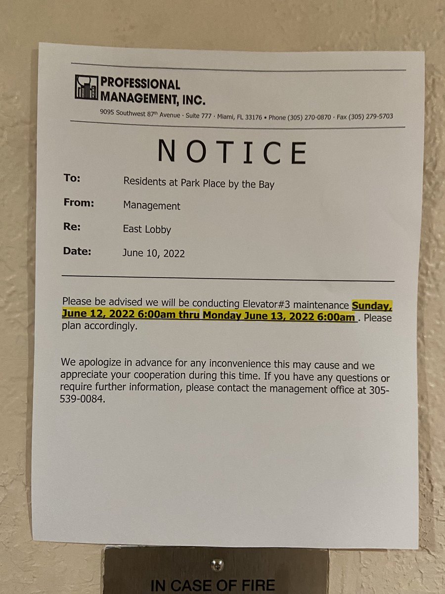 Hey <a href="/CityofMiami/">City of Miami</a> we’ve had 1 fully functional elevator for 30 floors of residents for the last 6 months and today not even that! Can someone help find out what the deal is? Management has told us nothing. <a href="/wsvn/">WSVN 7 News</a> <a href="/WPLGLocal10/">WPLG Local 10 News</a> <a href="/nbc6/">NBC 6 South Florida</a>