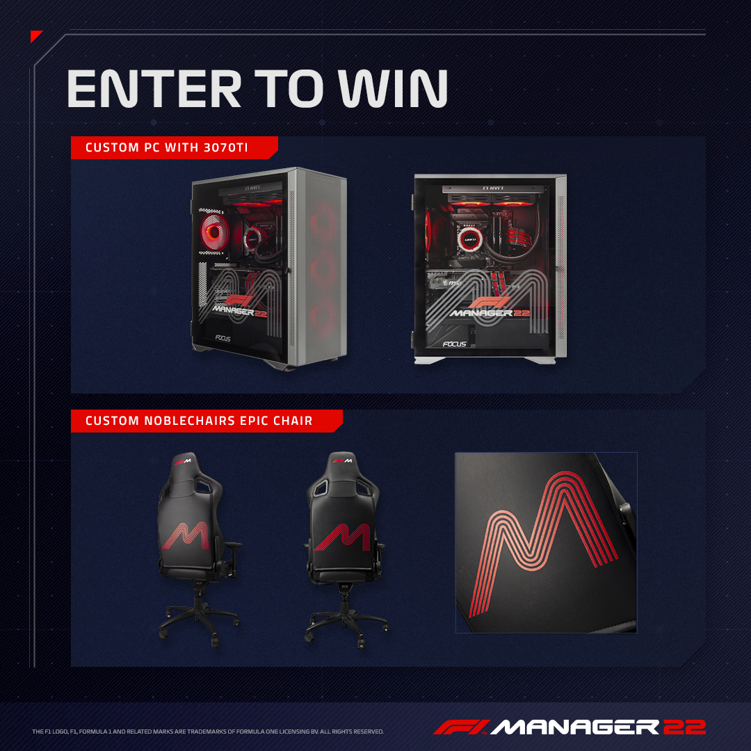 F1Manager's tweet photo. Don’t forget - we’re giving away the ultimate PC setup in preparation for F1® Manager 2022’s launch, courtesy of @OverclockersUK and @HyperX 😍 

Enter for free | https://t.co/C5FsB3YiIY https://t.co/EOZHxHtnr4