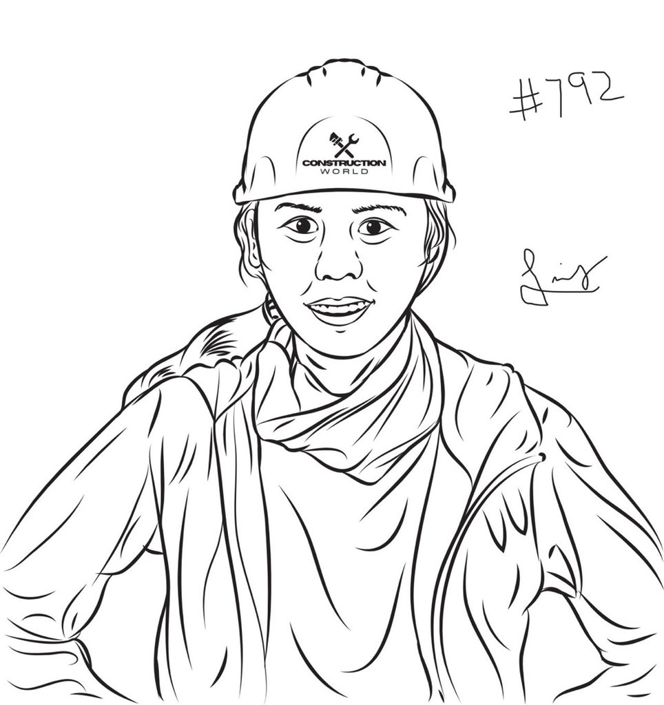 ConstWorldNFT's tweet photo. Hand drawn sketch ✍️ Indonesian woman construction worker with the continued expansion into the Global construction trades.
Artist// Iben Affan

#globalworkforce #constructionworkers #indonesiabusiness https://t.co/2Q5Np9oeb4