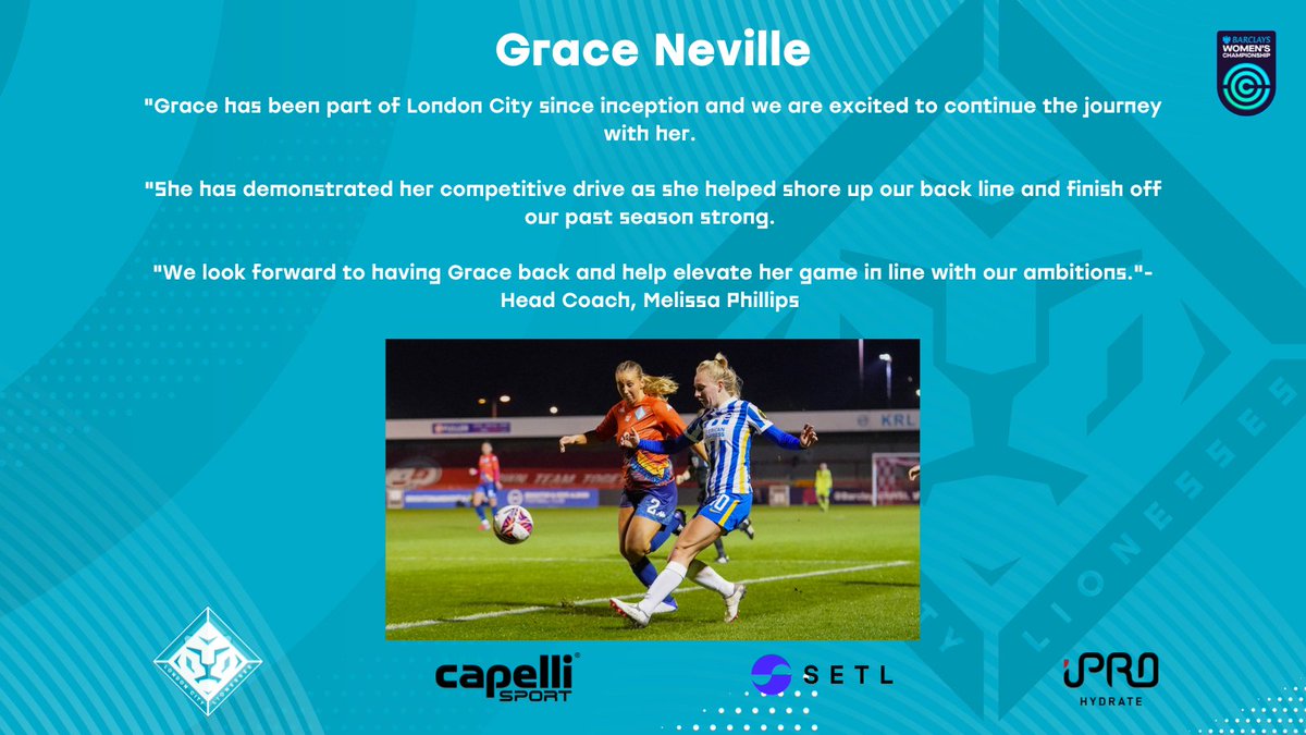 A word from Head Coach, <a href="/CoachMelP/">Melissa (Phillips) Clarke-Reed</a> on what @graceneville_ brings to London City 💪

#ThePride 🦁