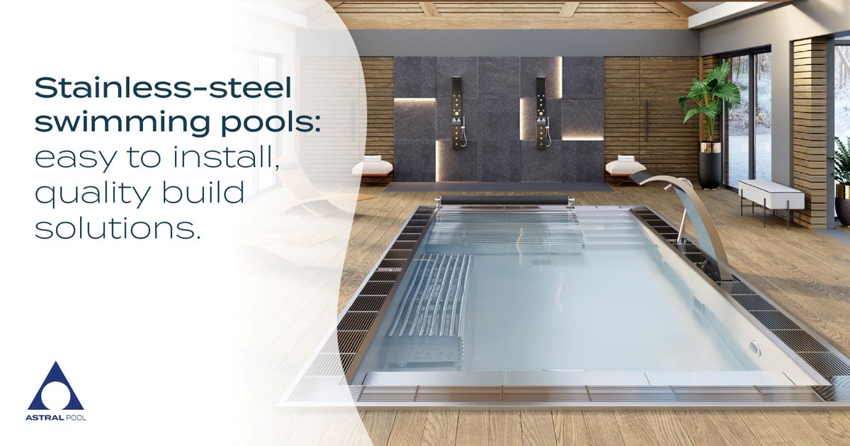 AstralPoolUK's tweet photo. #MondayMotivation Starting the week off eyeing up 👀 this gorgeous stainless steel one-piece pool 🥰 Easy to install, with sustainable properties and fuss-free maintenance. Contact us on 01329 514 000 or email sales@astralpooluk.com #poollife #pooldistributor #stainlesssteelpools https://t.co/PvITgYYZTk