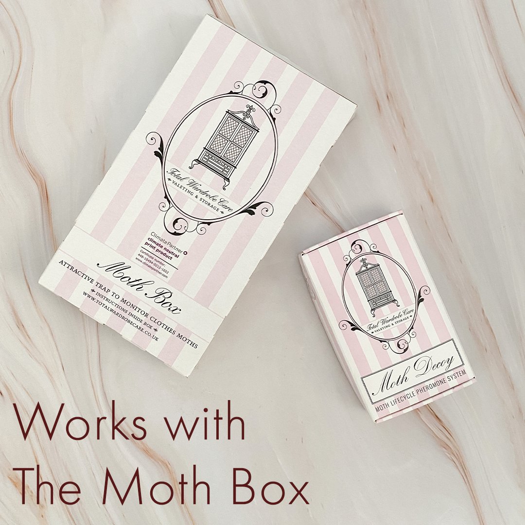 'Effective and discreet.' What more could you want? Especially when keeping moths at bay seems like such a hard task 😬⁠
We've make it easier, so you don't have to worry. The Moth Decoy is a very clever, scientific product and simply confuses the male moths. #clothesmoths