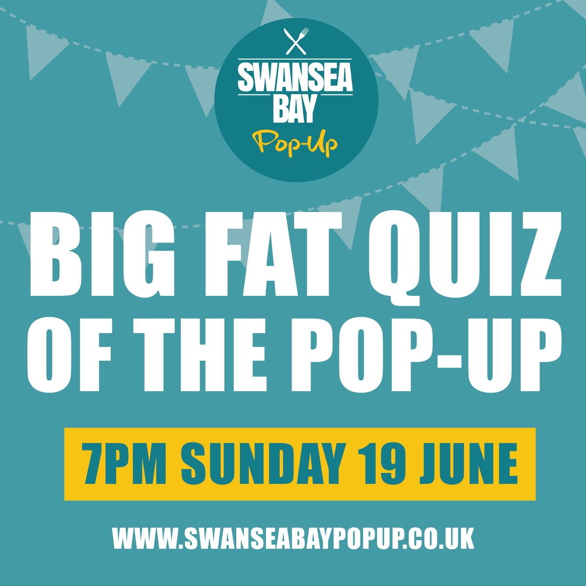 Gather your best teams - including dad -  it is fathers day after all 

For THE BIG FAT QUIZ OF THE POP - UP 📝

Sunday 19th June 7pm start - Book your table now

Then get your team together and get swotting up ready to win - Prize to be announced.
swanseabaypopup.co.uk/book-now/