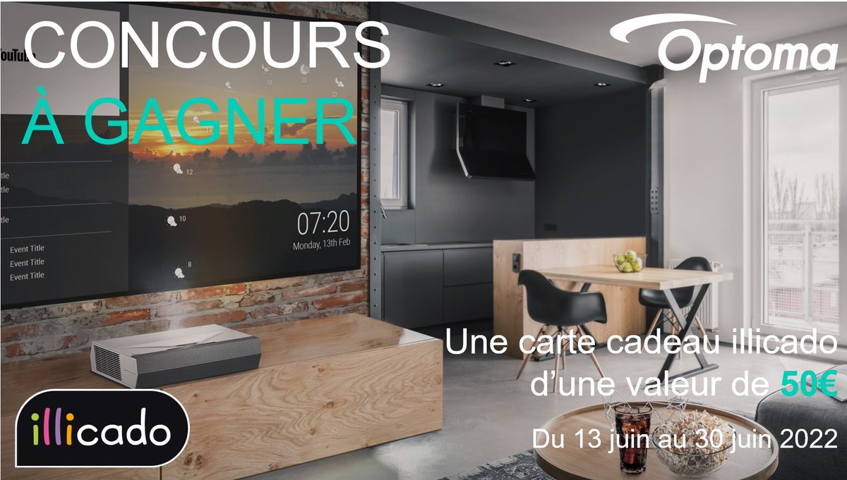 OptomaFrance's tweet image. #Concours 🎁 
L’été arrive à grand pas ☀️ À cette occasion, Optoma France vous offre une carte cadeau illicado d’une valeur de 50€ !

Pour participer : 
🌴 Suivez @OptomaFrance 
🌴 Retweetez ce tweet
🌴 Invitez 3 de vos amis

Tirage au sort le 30 juin✨
Bonne chance à tous !