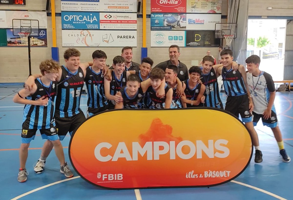 FBIBasquet's tweet photo. 🏆 Ja tenim campions preferents de cadet masculí:

Grup A - @cbsibasquet
Grup B - DTR Servicios - @cbAndratx1985
Grup C - Ais Balear @dakotaalcudia
Grup D - @BSAcantera B Negro

Enhorabona a tots!

#IllesDeBàsquet https://t.co/0MLl82uE4N