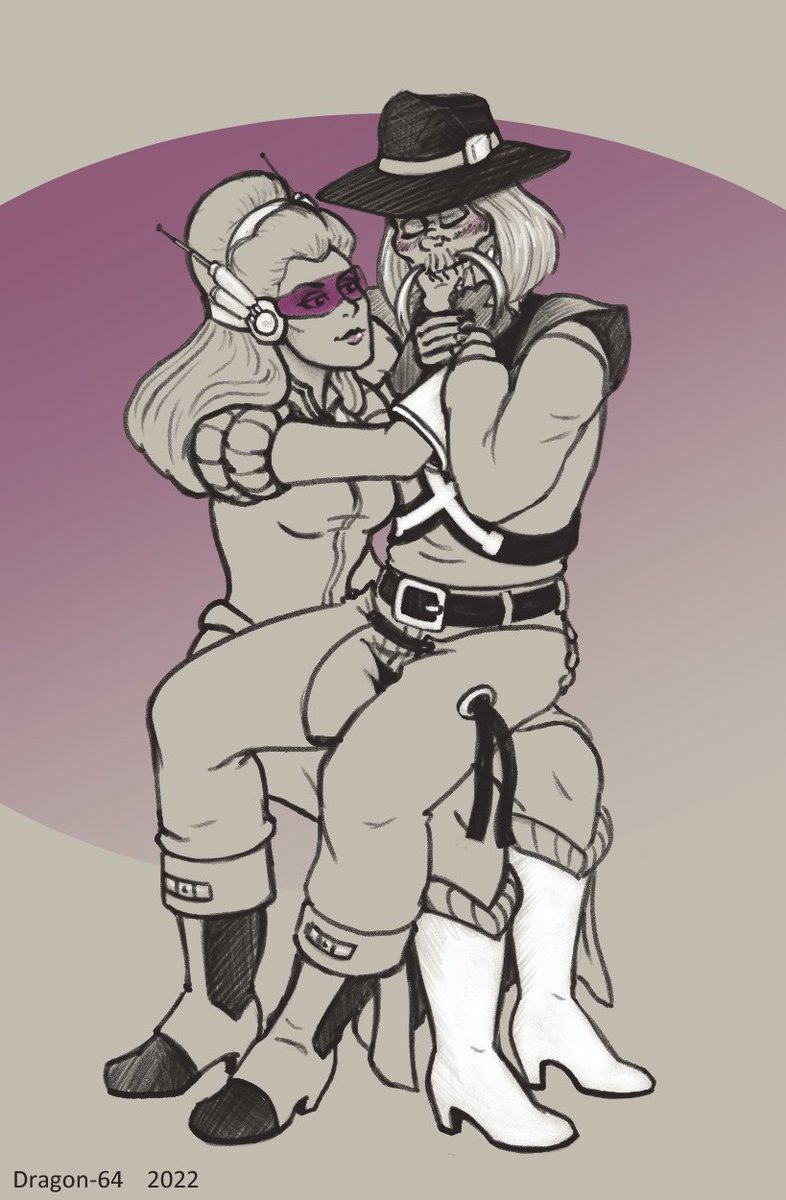 _Dragon64_'s tweet photo. TWO people requested Tex and Ally so this one gets some extra love💜 #TexHex #BraveStarr https://t.co/AN58SRwiGd