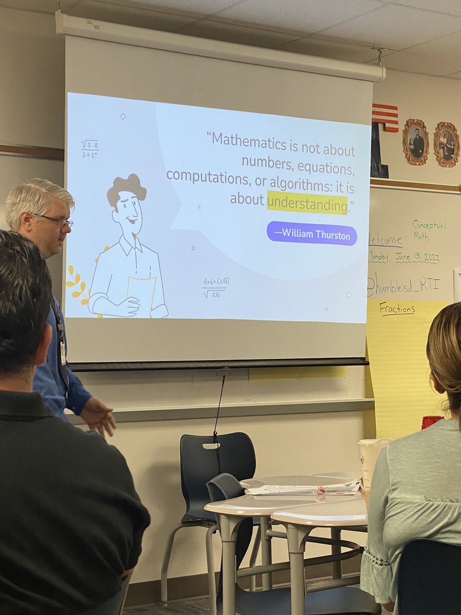 MrsGeegan's tweet photo. Think of a quote or phrase that describes you as a math teacher…🤔🤔🤔 … Math is such a vibe. 〰 😌 #HumbleISD_TandL @HumbleISD_RTI #SettingTheTone #BuildConfidence #UnderstandingMath https://t.co/W2Xik1yW6f