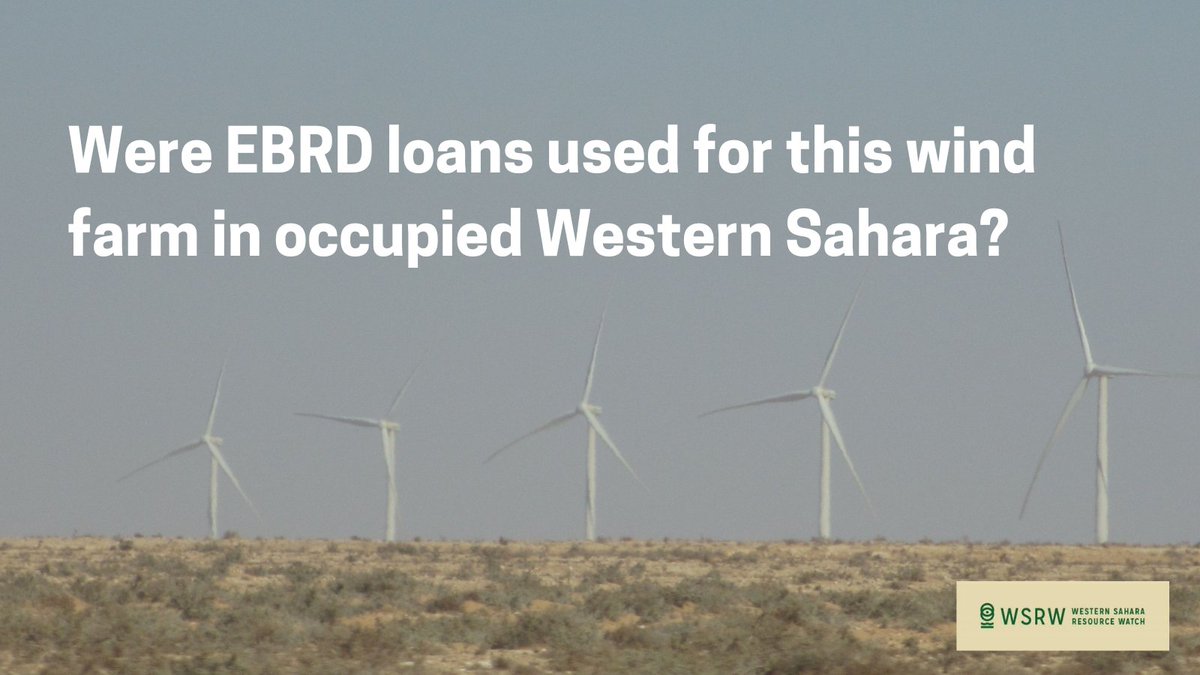 The @EBRD has granted another large loan to a Moroccan bank, BCP, for renewable projects. Despite questions, EBRD has not yet clarified whether these loans are used to facilitate such projects in occupied #WesternSahara. wsrw.org/en/news/ebrd-a… @theGCF