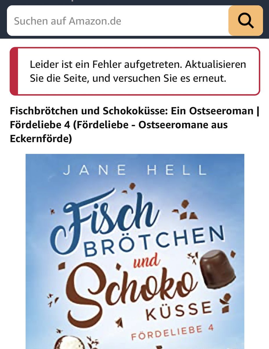 FrauAutorin's tweet photo. Amazon ist bei euch auch down, oder? Alle Produktseiten melden einen Fehler … #amazon https://t.co/7BAVfAbDRB