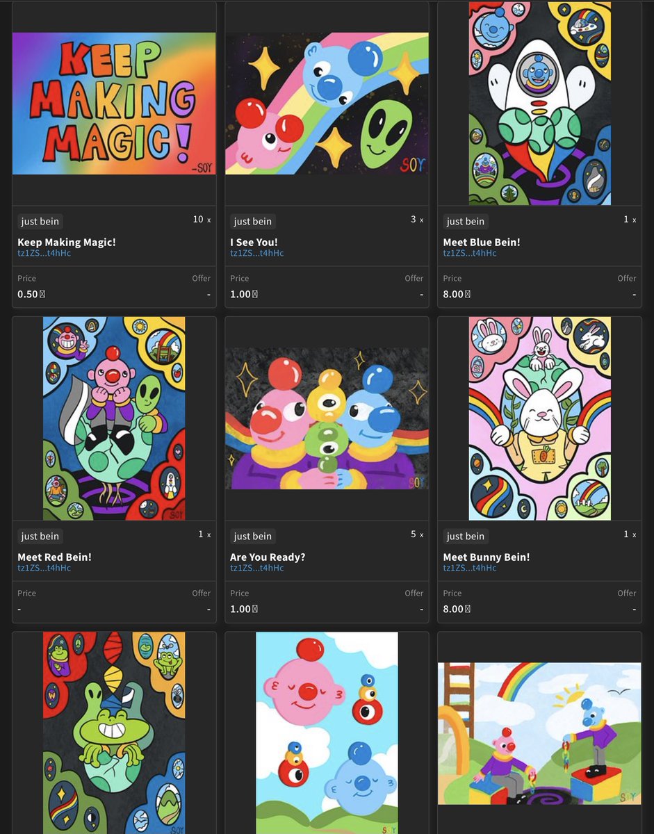 BeinSoy's tweet photo. i feel so  proud of my collection “just  bein”  on #tezos 🥰
#cryptoart #nft #cryptoartist https://t.co/AeCEMBcPoo