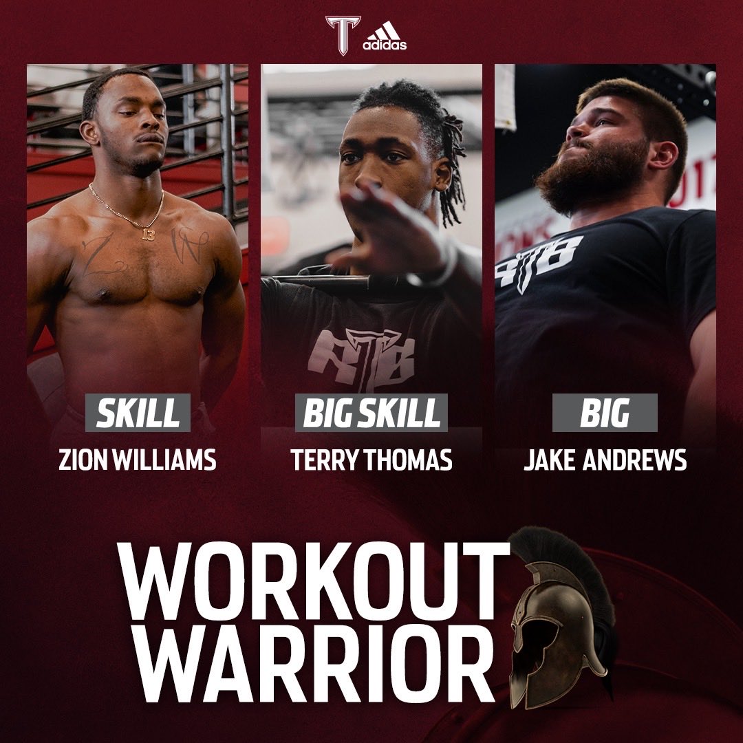 CoachJonSumrall's tweet photo. Last 2 Weeks ⁦@TroyTrojansFB⁩ Workout Warriors:

⁦@_zionwilliams⁩ ⁦@tgreatness14⁩ ⁦@jakeandrews55⁩ ⁦@CalebRansaw14⁩ ⁦@clayton041⁩ ⁦@shakelbrown21⁩ ⁦@rustywhitt⁩ 

#RiseToBuild ⚔️🏈 #OneTROY https://t.co/brAa519hFq