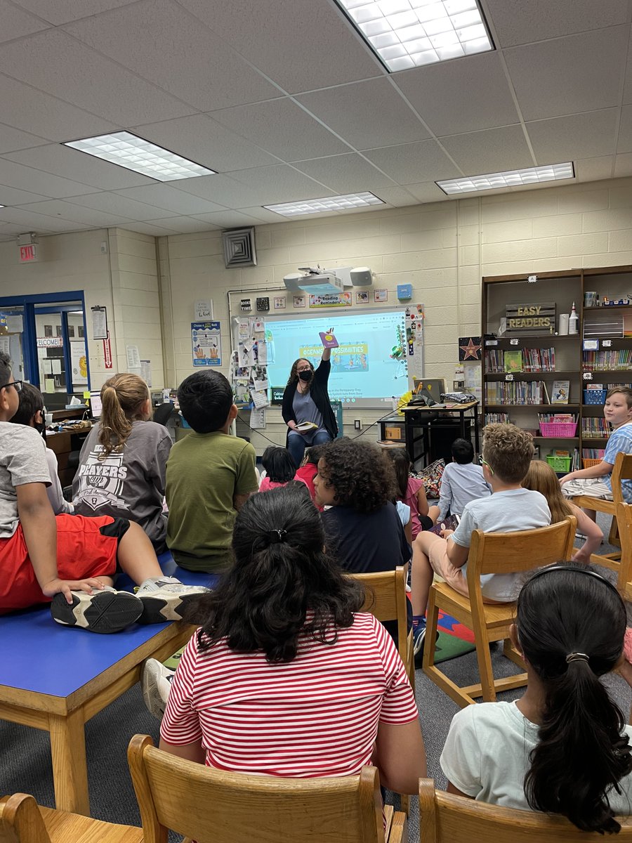 Thank you to Miss Rose from the @ParTroyLibrary for visiting Eastlake and telling our students about all the AMAZING things the library has to offer! #SummerReading