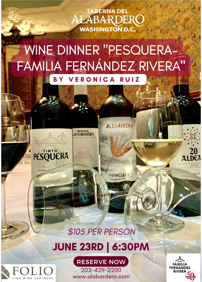 Joins us in #washington dc at <a href="/AlabarderoDC/">Taberna WashingtonDC</a> <a href="/FolioWine/">FolioWine</a> @toutonselection <a href="/SpainFoodWineUS/">Foods & Wines From Spain US</a> <a href="/LaMancha_Wines/">La Mancha Wines</a> <a href="/BodegasFFR/">Familia Fernández Rivera</a> @bodegaselvinculo @bodegascondadodehaza @bodegastintopesquera @bodegasdehesalagranja #spanishwines #winelovers #winetasting