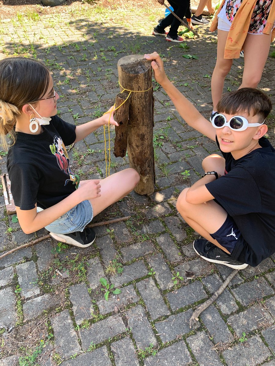 Students had the choice of 3 STEM creations to make from nature: a bridge, a shelter, or a platform. It was fun to test the end results!