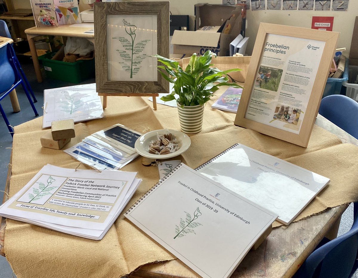 FalkirkFroebel's tweet photo. Wonderful to join the fabulous team @EasterCarmuirs ELC. Welcoming colleagues & sharing #Froebelian projects & practice. Great holistic learning,inviting spaces with nurturing & knowledgeable practitioners. Lovely to see many EY colleagues #linkalwayslink๐โฌ๏ธ https://t.co/TNt7AhMgeF