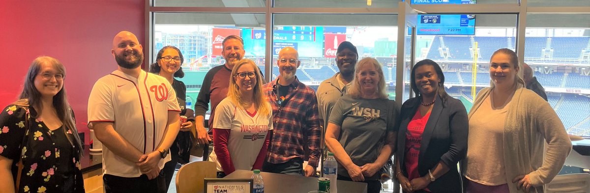 PluribusD's tweet photo. We were excited to bring back our annual summer event at Nats Park on Saturday.  Traditions like these are part of our core culture and were missed.  It was nice to see (or meet for the first time) our teams' family and friends, enjoy some ballpark food and root on the Nats! https://t.co/g6LmiedR0M