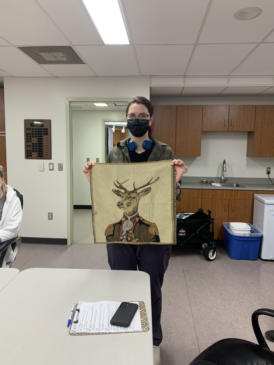 An exciting day in the office today as the Kudos Cloth was handed to a new recipient. Nea takes over ownership of the ancient garb in recognition of going above and beyond in her work (as well as being a pretty cool individual). Thank you,  Nea!!