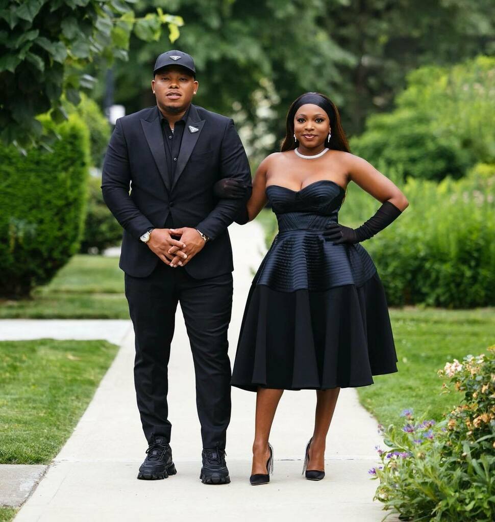 TheYBF's tweet photo. #NaturiNaughton and her hubby #XavierLewis looked like a million bucks as they made their way to the @tribecafilmfestival to see @88themovie! ๐ฅ https://t.co/ZsPcwCW3PY https://t.co/HLhEcuRNSs