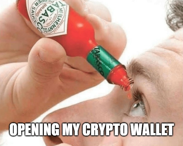 evedotoken's tweet photo. Pain management👌
#EvedoMemeMondays #bearmarket #CryptoMarket #altcoinc #BTC #Etherеum #cryptocurrency #cryptowallet https://t.co/HiAk8OuRZ4