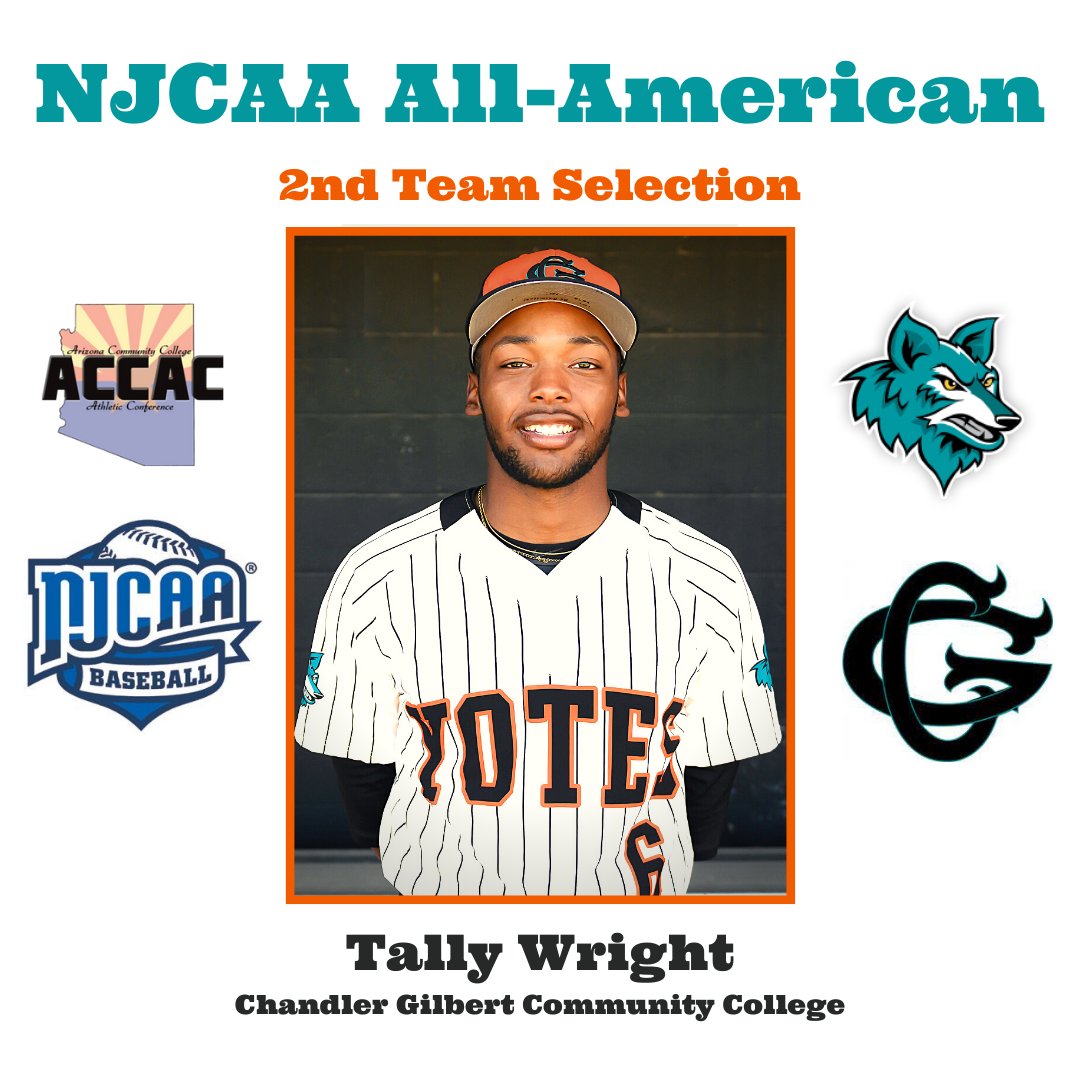Congrats to Tally Wright, earning 2nd Team NJCAA All-American for his strong pitching throughout the season.