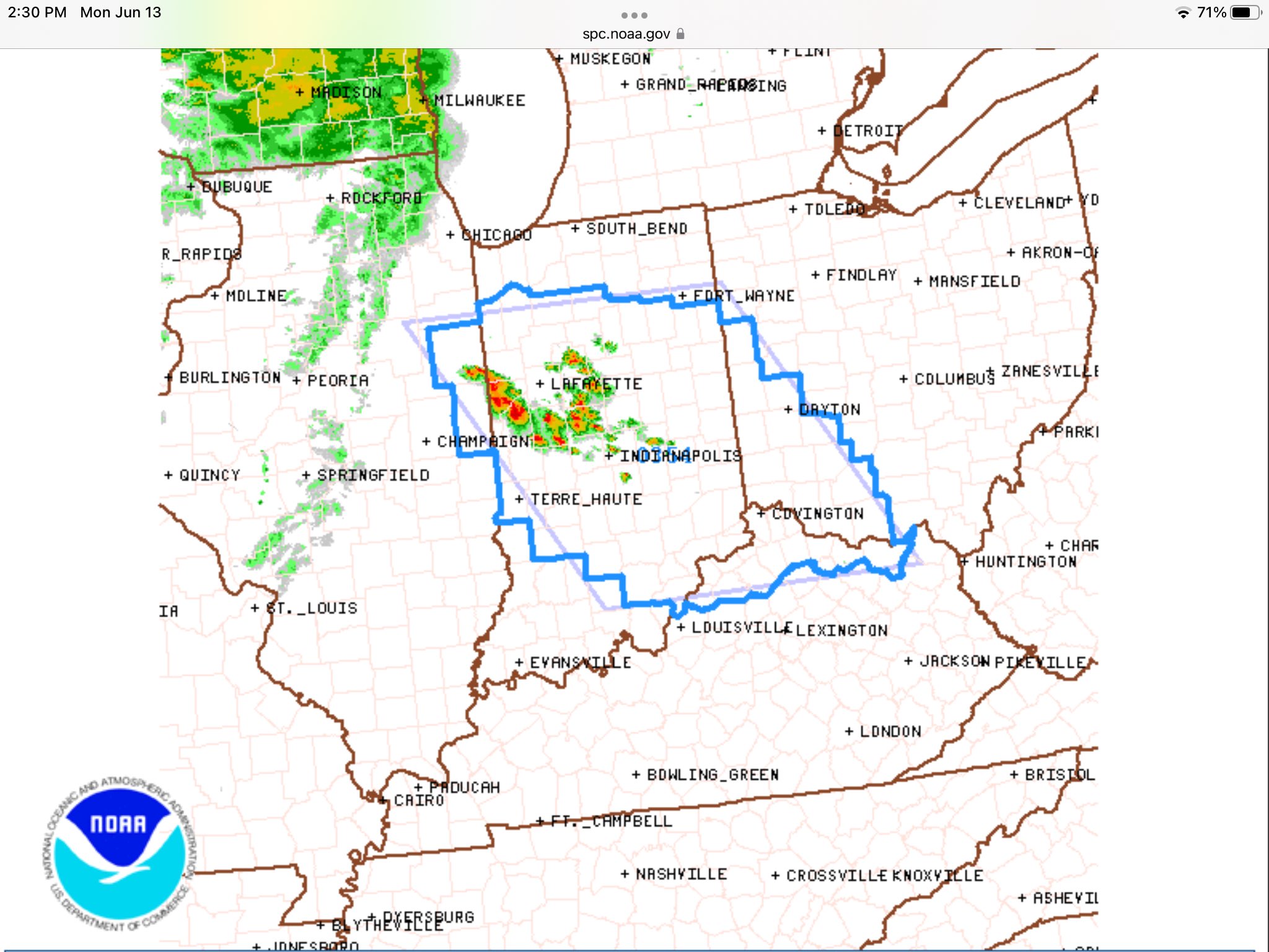 Weather Channel Dayton Ohio Steve Norris on Twitter: "⚠️JUST ISSUED—SEVERE THUNDERSTORM WATCH⛈