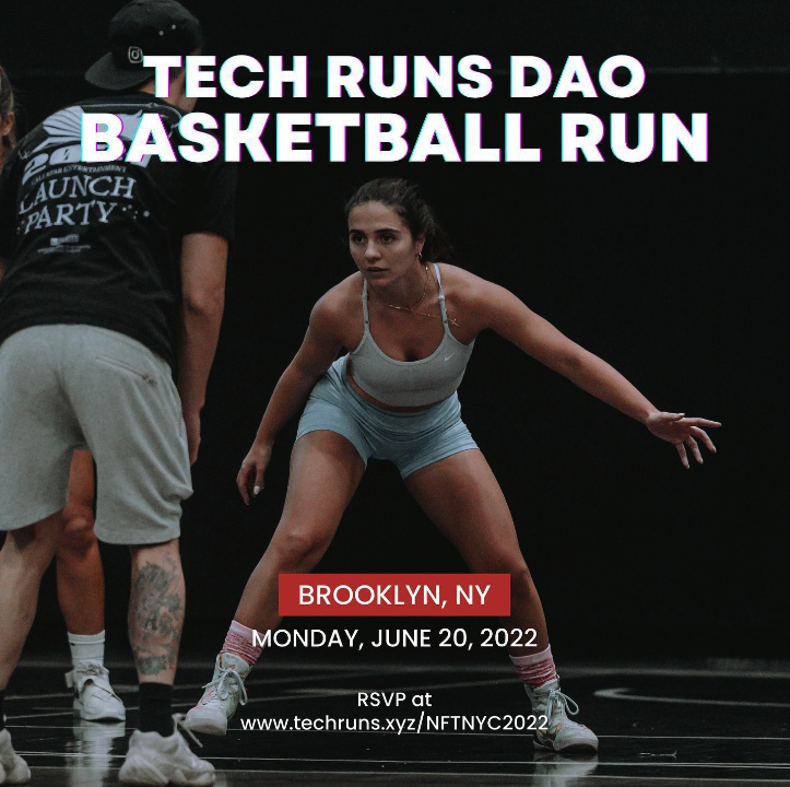Tech Runs ($TR) (@techrunsdao) on Twitter photo The 1st ever Tech Runs Global event is happening!
Pull up during <a href="/NFT_NYC/">NFT.NYC</a> on Monday, June 20th from 5-8pm 🏀
Register Here: techruns.xyz/nftnyc2022
<a href="/miamitechruns/">Miami Tech Runs ($MTR)</a> <a href="/latechruns/">LA Tech Runs ($LATR)</a> <a href="/bayareatechruns/">Bay Area Tech Runs ($BAYTR)</a> The 1st ever Tech Runs Global event is happening!
Pull up during <a href="/NFT_NYC/">NFT.NYC</a> on Monday, June 20th from 5-8pm 🏀
Register Here: techruns.xyz/nftnyc2022
<a href="/miamitechruns/">Miami Tech Runs ($MTR)</a> <a href="/latechruns/">LA Tech Runs ($LATR)</a> <a href="/bayareatechruns/">Bay Area Tech Runs ($BAYTR)</a>