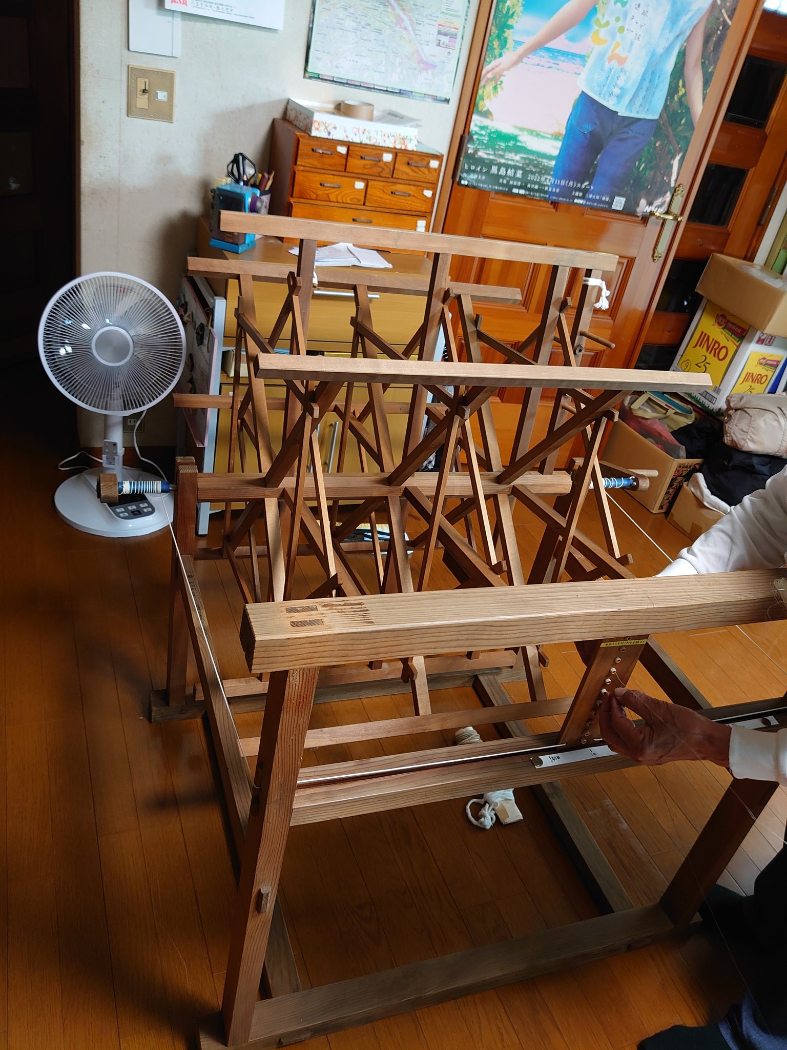 整経台　機織り道具　織り機 D640】大型整経台 | 染め・織り道具 SHIRO.