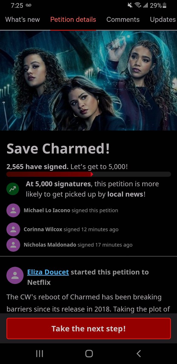 Walkinggsinn91's tweet photo. Thank you so much @MareyaSunshine for the help spreading the word of our petition !! We've passed 2,500 signatures and only going up!!! All I can think of that its because of you and us fans are so so grateful. We #loveyou ❤ #SaveCharmed #SavetheSisterhood #SavetheMagic https://t.co/No8PZeZqp0
