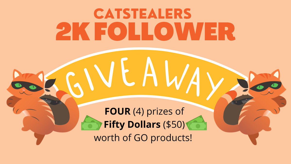 Catstealers's tweet photo. Thank you all so much for helping me reach 2k followers!!

As a thank you, I'm giving away $50 worth of group order products (or $50 off a solo order) to 4 people.

Please see the rules below!! https://t.co/KaghRhqzid