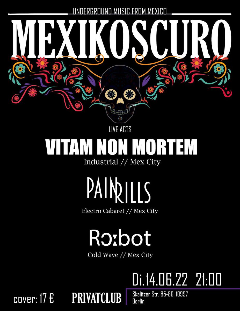 rawbotband's tweet photo. We are playing at ⁦@privatclub_bln⁩ , come and enjoy the dark underground sounds of CDMX! https://t.co/M3cWyiMCkD