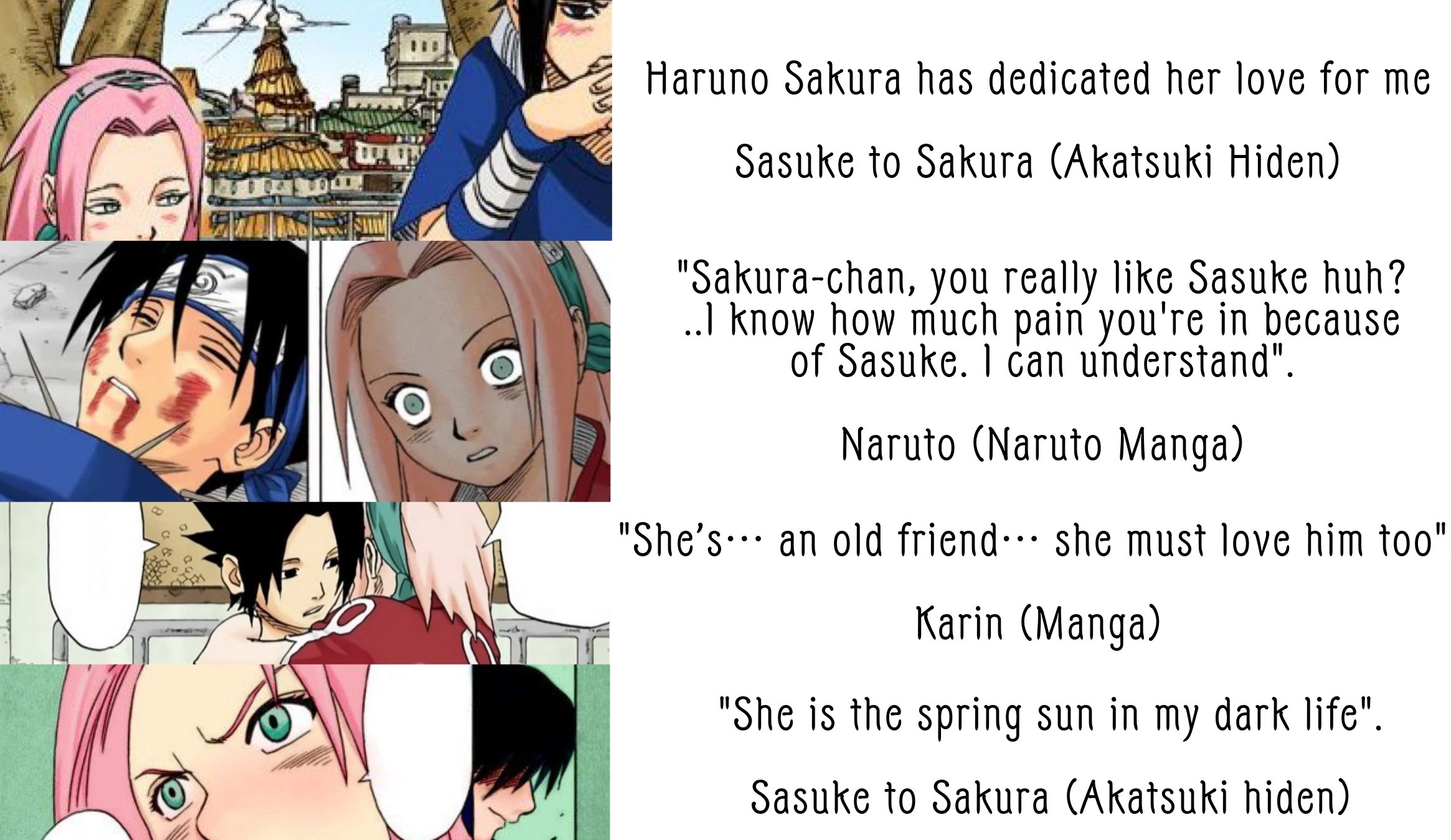 Best of SasuSaku on X: "Sakura really loves Sasuke, it\