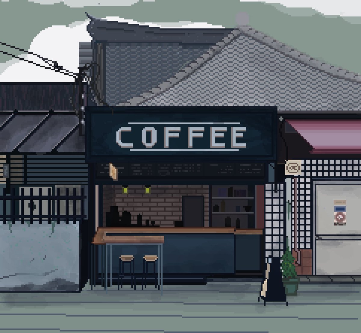 Sketch vs result, Spent all day working on this hope you like it.
☕️
#pixel #pixelart #pixelartist #Indieartist #gamedev #gamedevs #IndieGameDev #IndieGame #artistsontwitter