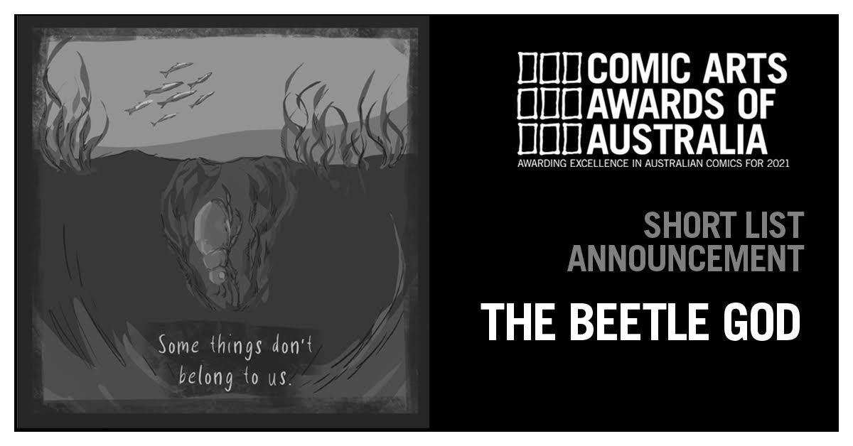 ComicArtsAust's tweet photo. Short List Spotlight:
—————————
The Beetle God
Philadelphia Hanson-Viney
Self-published online
A short surreal comic about a large bug.
About:
https://t.co/aJKkhnhcIq
#beetlegod #beetlegodcomic #philadelphiahansonviney #selfpublishedcomic #tumblrcomic https://t.co/6c7NCJYade